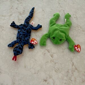 2 Vintage 1993 Ty Beanie babies Legs and Lizzy